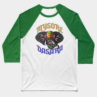 Mysore Dasara Elephant Baseball T-Shirt